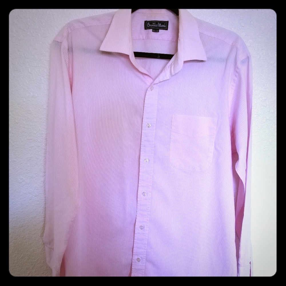 Countess Mara Pink Button Down Dress Shirt